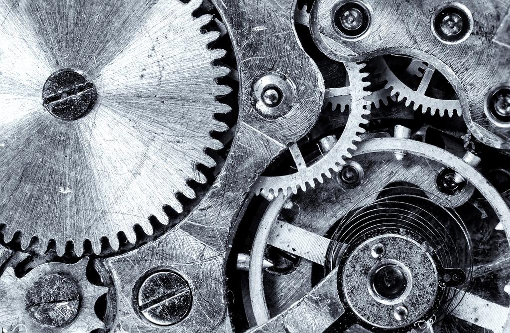 Abstract tech visualization showing machine components with AI overlays